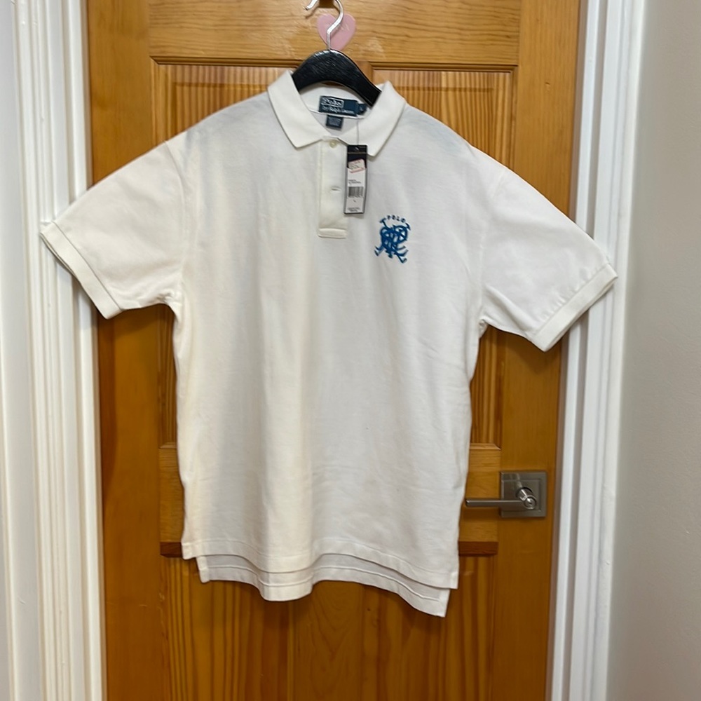 Men’s white polo new